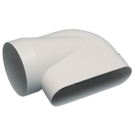 Horizontaal bochtstuk 90° voor buis Ø 125 mm